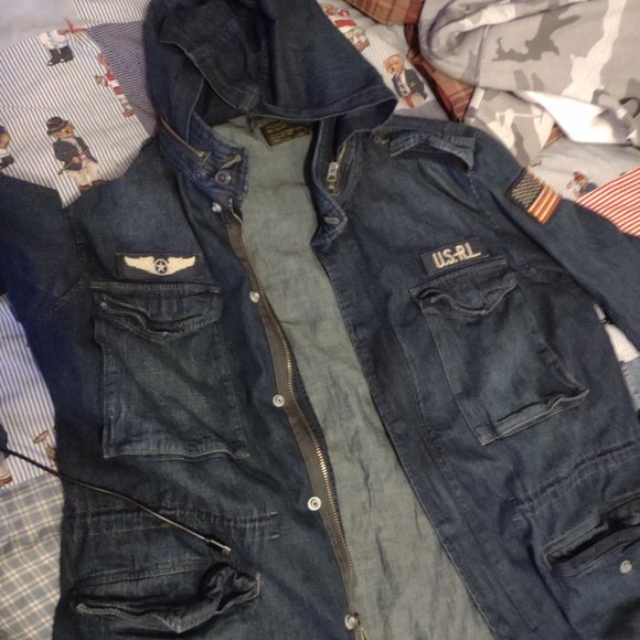 Polo blue jean men jacket sz xxl